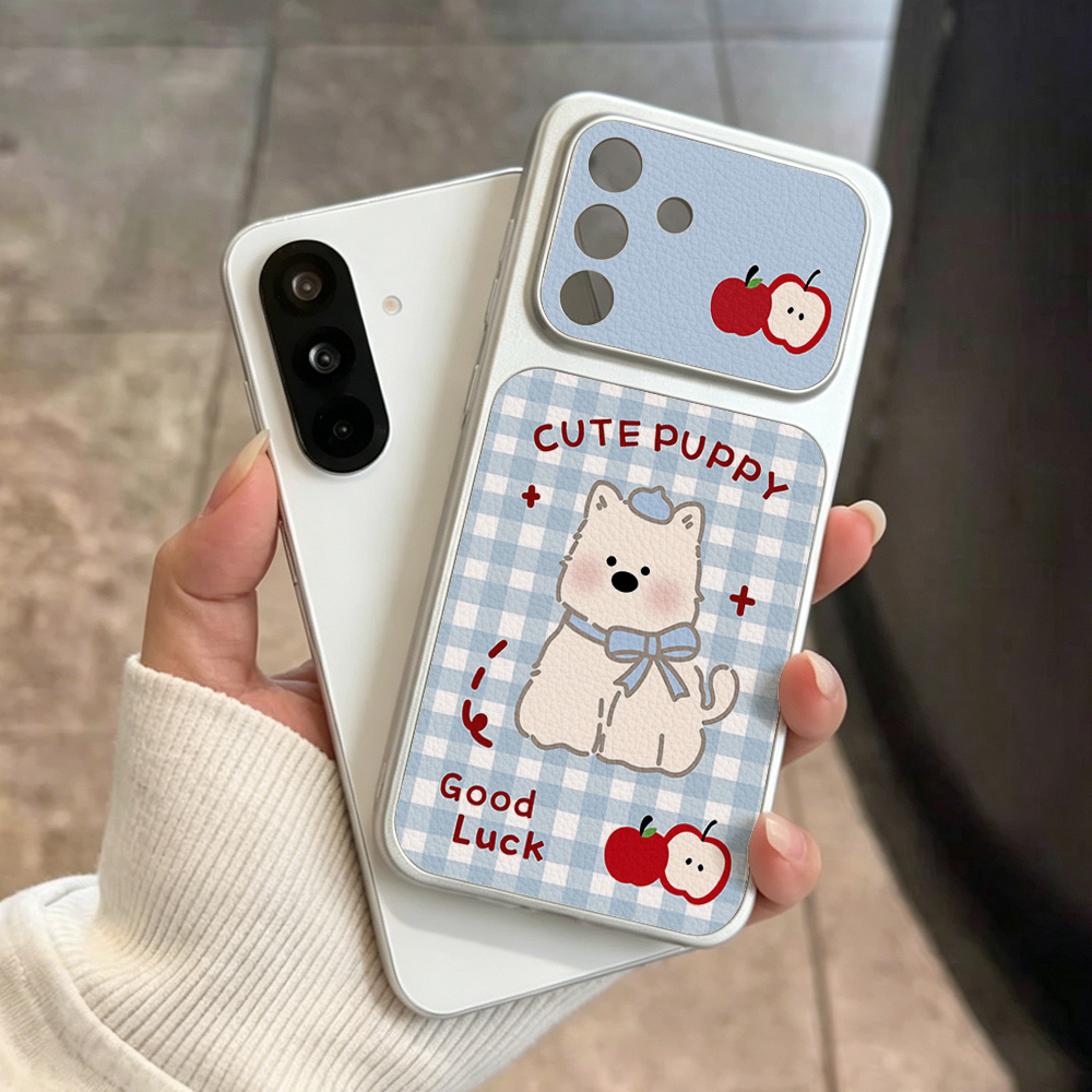 Phone Cases Leather - Etui na telefon z niebieskim wzorem