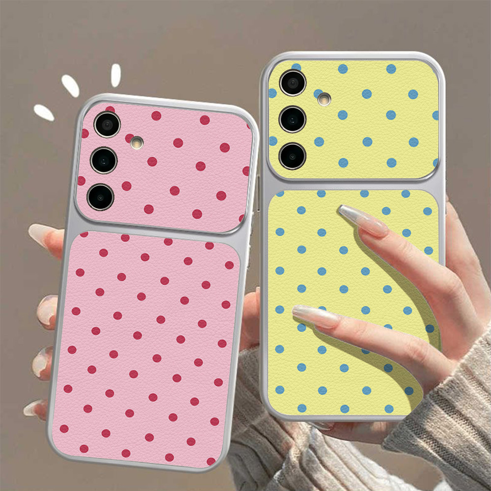 Phone Cases Leather - Etui na telefon Candy Color Dots