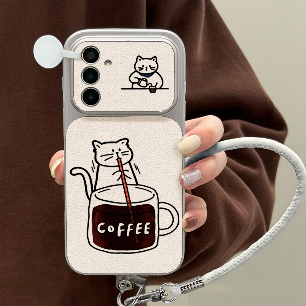 Phone Cases Leather - Etui na telefon z motywem kawy