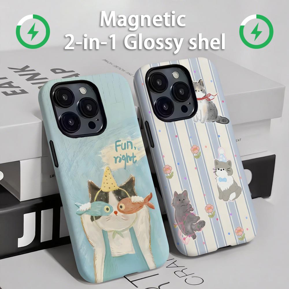 Phone Cases For Iphone 15 - Etui na telefon Cute cats and