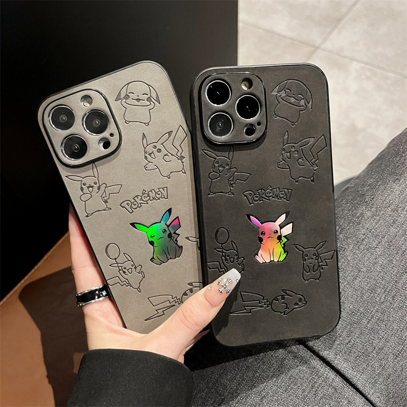 Phone Cases Leather - Etui na telefon Cartoon Pikachu ze