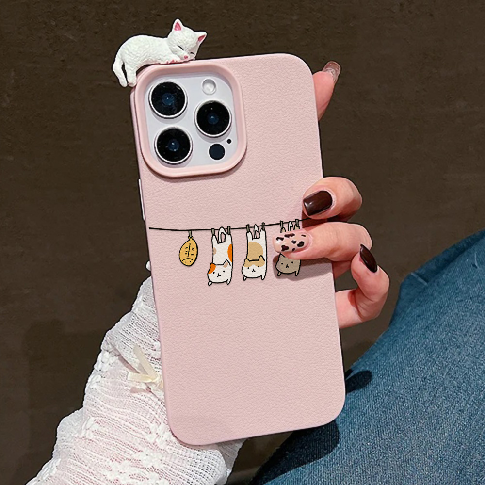 Etui skórzane 3D z uroczym kot – Phone Cases Leather recenzja i cena