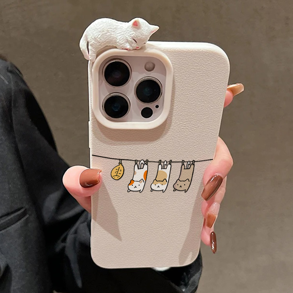 Etui skórzane 3D z uroczym kot – Phone Cases Leather recenzja i cena