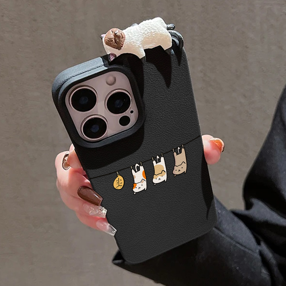 Etui skórzane 3D z uroczym kot – Phone Cases Leather recenzja i cena