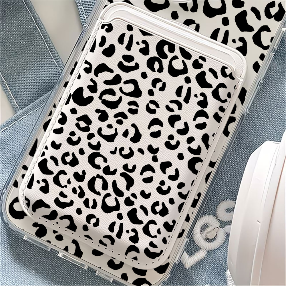 Czarny wzór w panterkę, etui n – Phone Cases That Hold Cards recenzja i cena